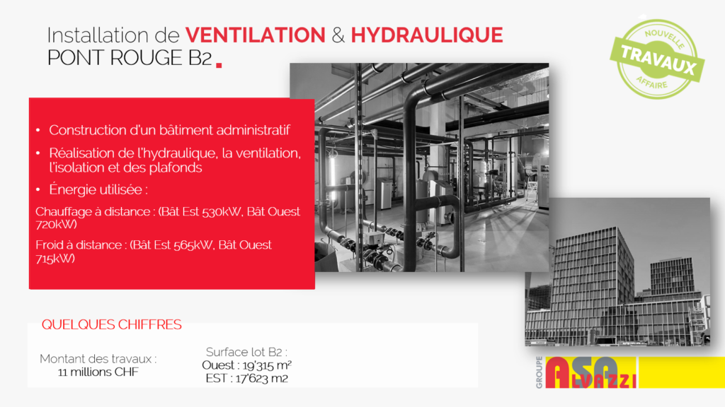  INSTALLATION DE VENTILATION & HYDRAULIQUE
